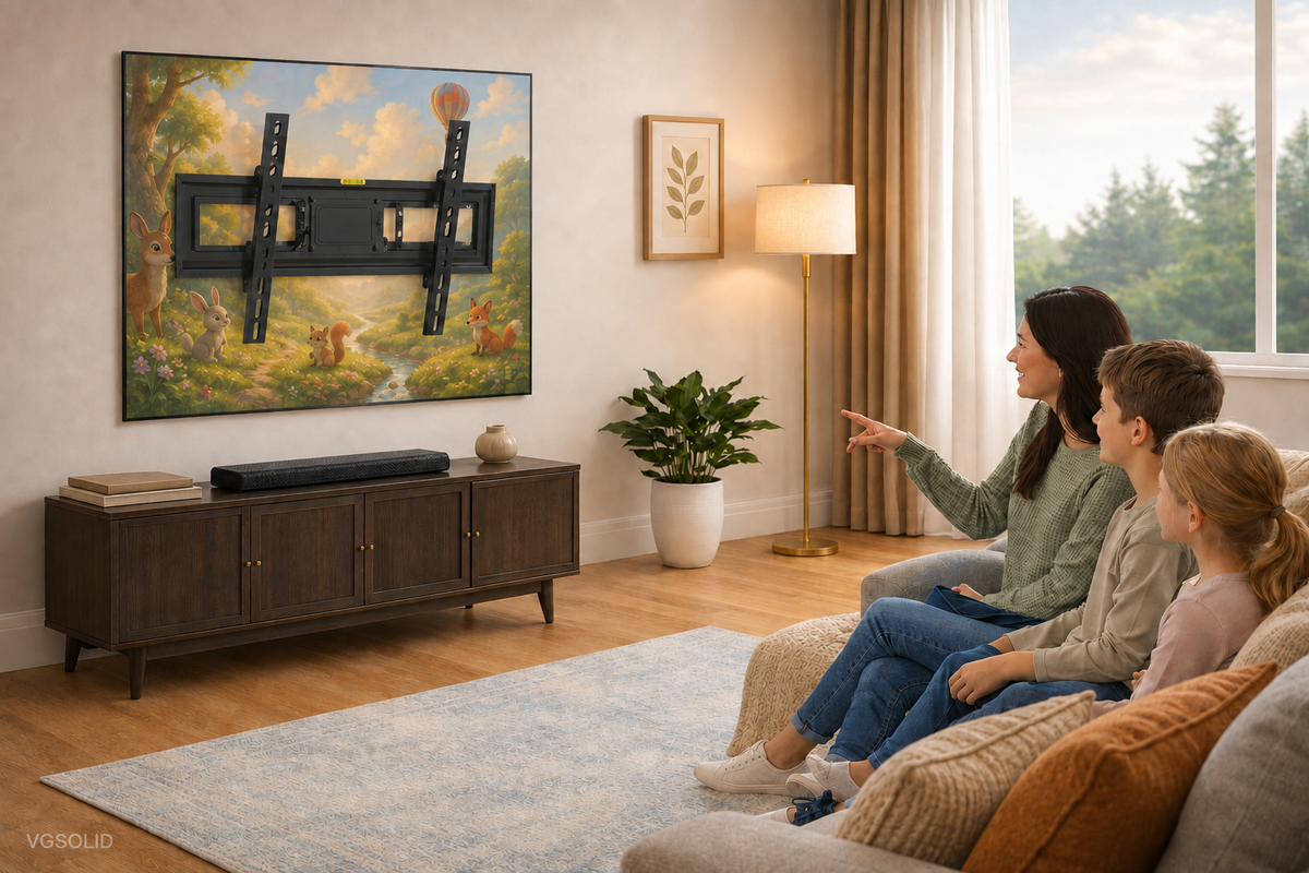 VGSOLID 446 – Full Motion Articulating TV Wall Mount for 32″–70″ Screens