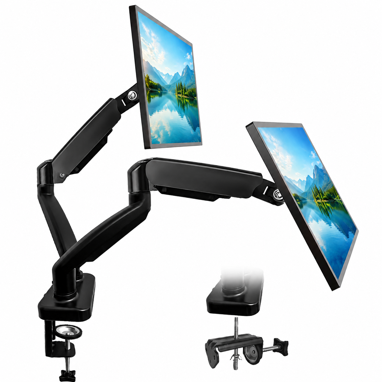 VGSOLID GC24 Dual Monitor with Gas Spring Arms, for 17–32″
