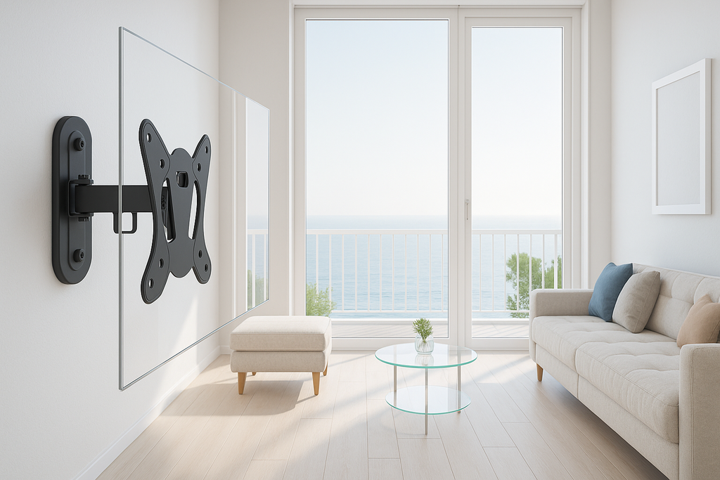 Articulating full-motion TV mount for 13″–32″ | 30 kg, VESA 75×75, 100×100, 65–205 mm profile