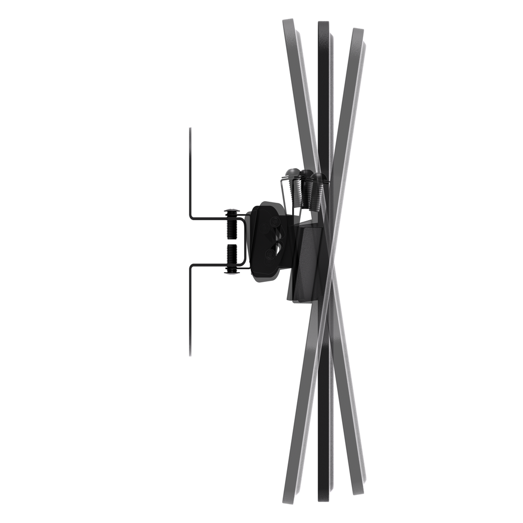 Articulating full-motion TV mount for 23″–43″ | 35 kg, VESA 75×75, 100×100, 200×100, 200×200, 75 mm profile