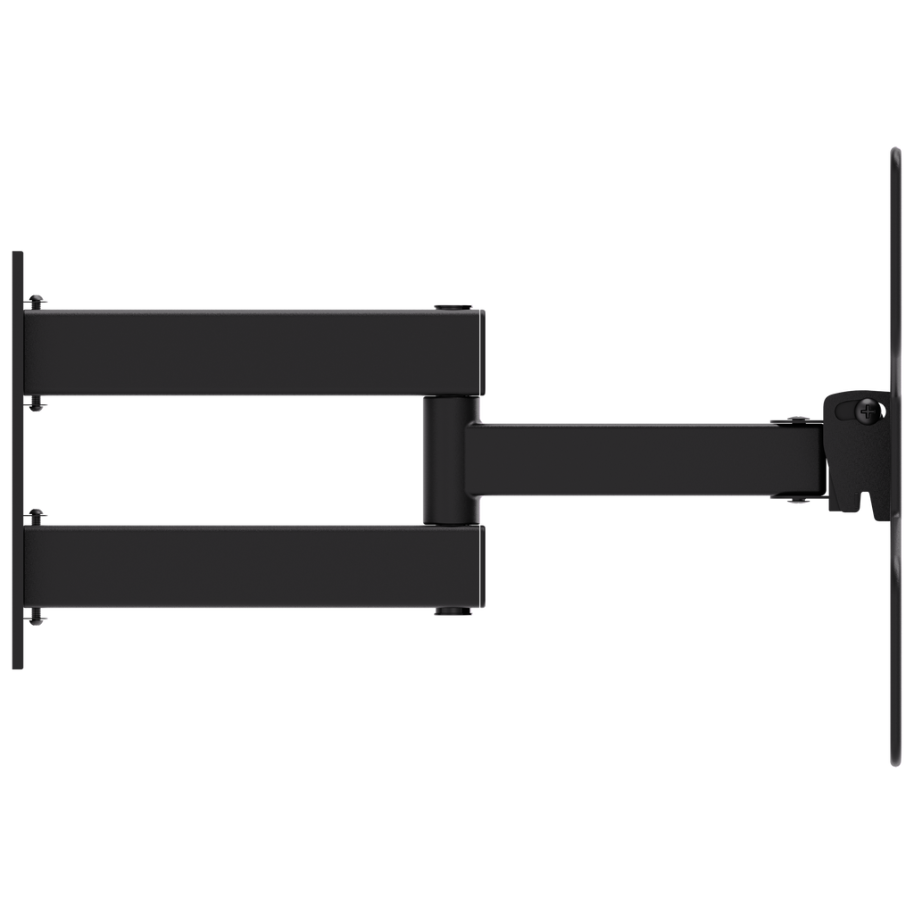 Articulating full-motion TV mount for 23″–43″ | 30 kg, VESA 75×75, 100×100, 200×100, 200×200, 60–390 mm profile
