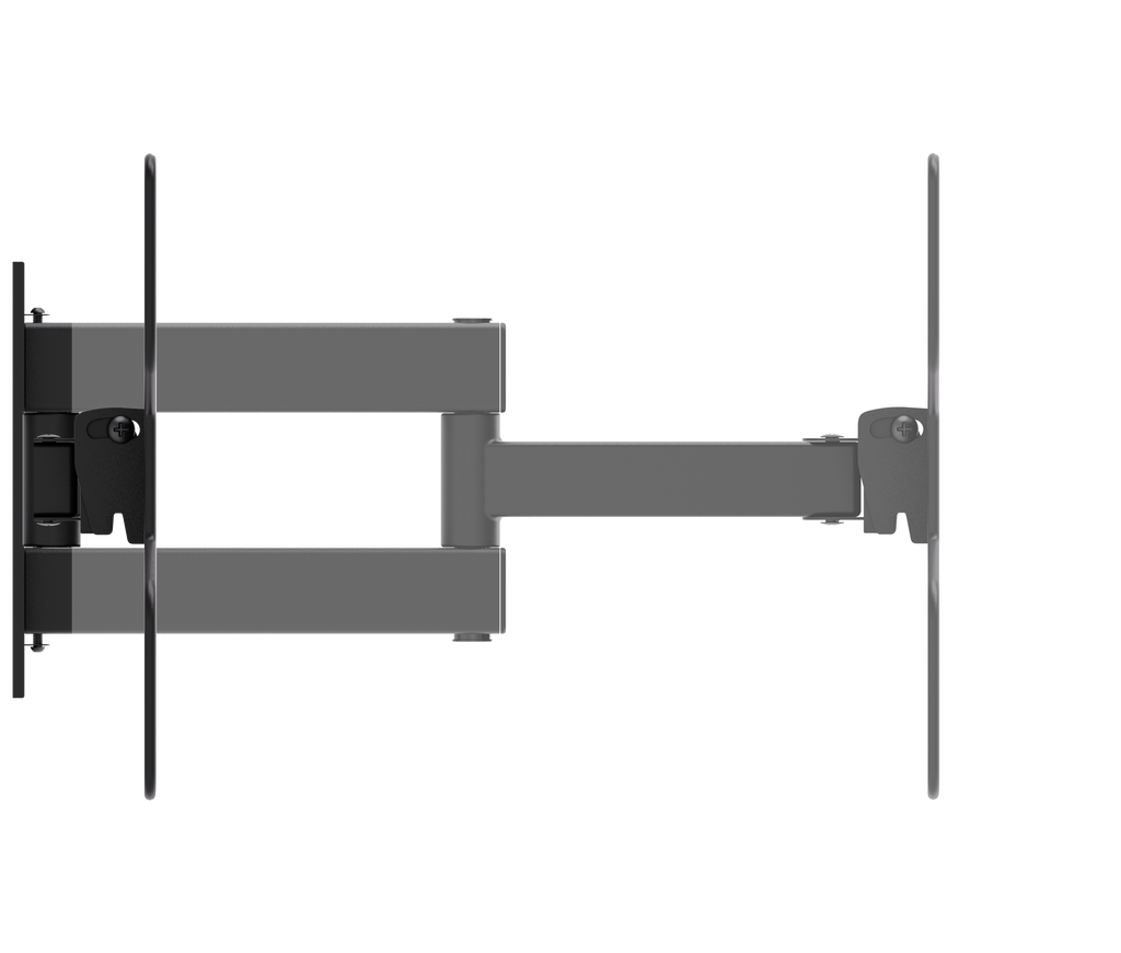 Articulating full-motion TV mount for 23″–43″ | 30 kg, VESA 75×75, 100×100, 200×100, 200×200, 60–390 mm profile