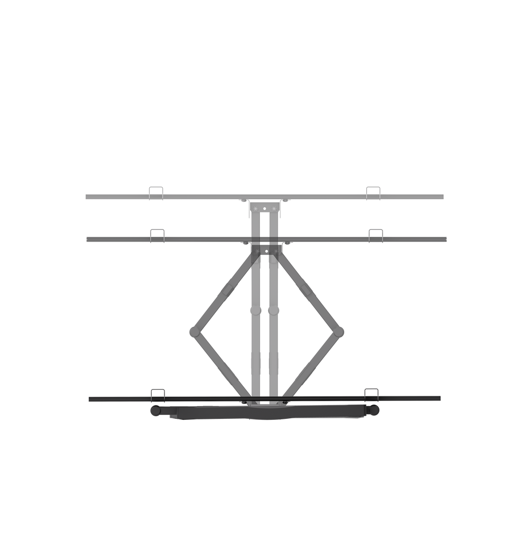 Articulating full-motion TV mount for 43″–100″ | 80 kg, VESA 200×200, 300×200, 300×300, 400×200, 400×400, 600×400, 800×600, 50–500 mm profile