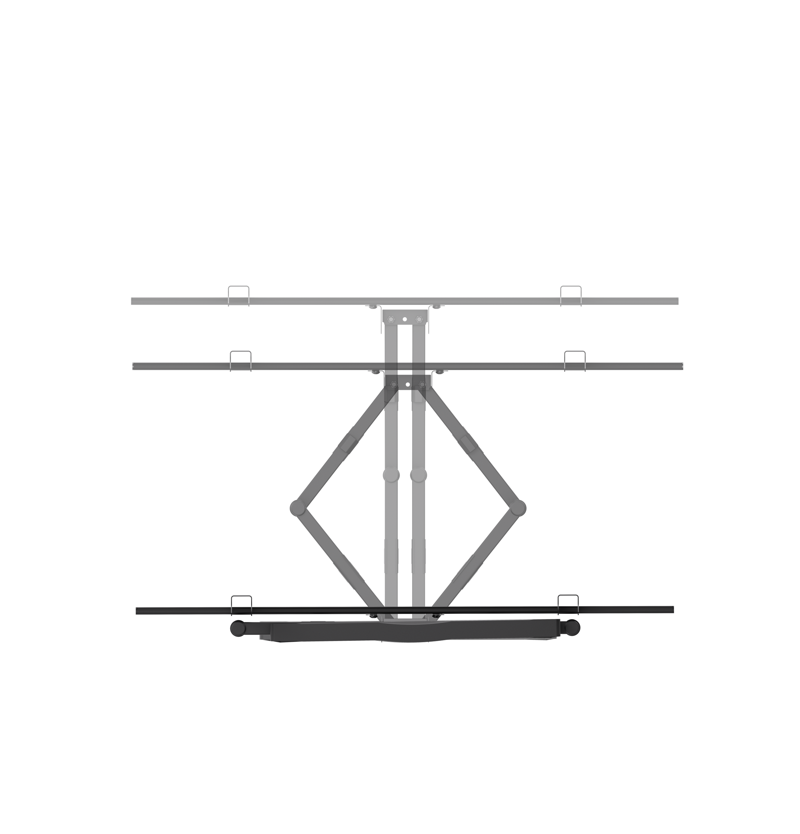 Articulating full-motion TV mount for 43″–100″ | 80 kg, VESA 200×200, 300×200, 300×300, 400×200, 400×400, 600×400, 800×600, 50–500 mm profile