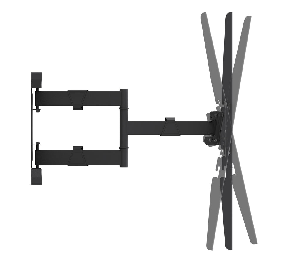 Articulating full-motion TV mount for 43″–100″ | 80 kg, VESA 200×200, 300×200, 300×300, 400×200, 400×400, 600×400, 800×600, 50–500 mm profile
