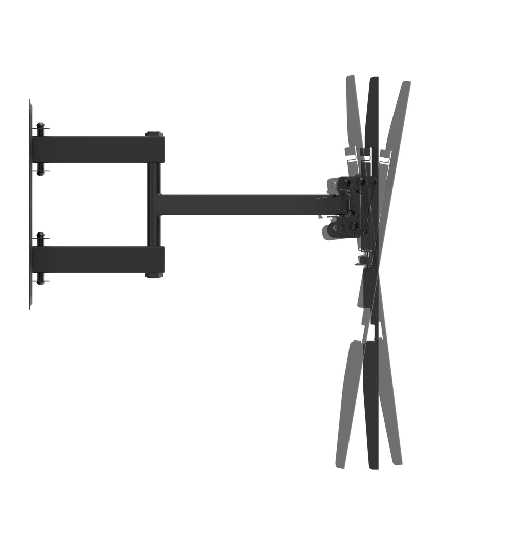 Articulating full-motion TV mount for 32″–55″ | 35 kg, VESA 200×200, 300×200, 300×300, 400×200, 400×400, 63–358 mm profile