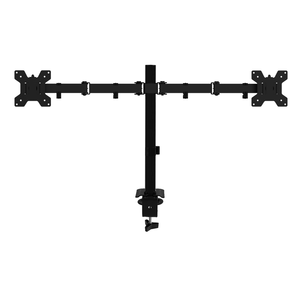 VGSOLID AC24 Dual Monitor Desk Mount – 17″–32″, VESA 75×75/100×100, 0–9 kg, ±45° Tilt, 360° Rotation