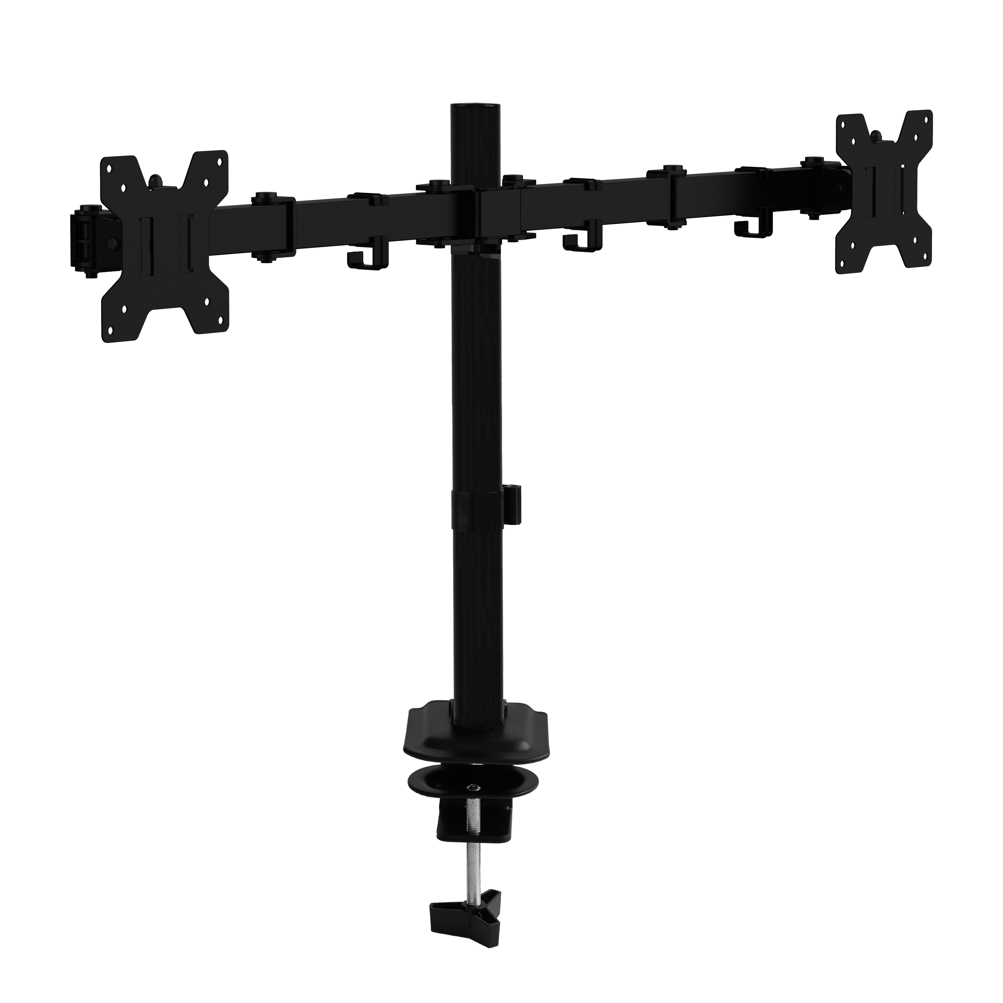 VGSOLID AC24 Dual Monitor Desk Mount – 17″–32″, VESA 75×75/100×100, 0–9 kg, ±45° Tilt, 360° Rotation