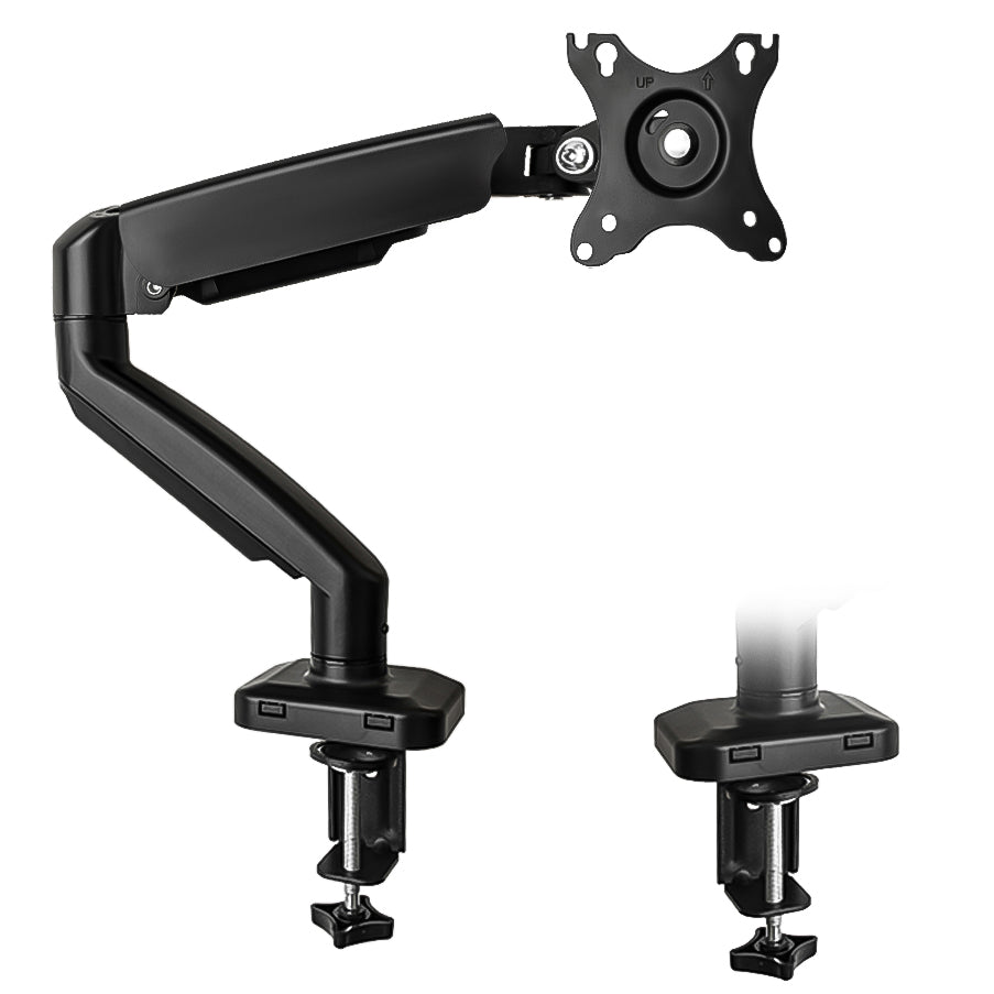VGSOLID GC45 Premium Gas Spring Monitor Arm – 27"–45" Adjustable Desk Mount, VESA 75x75/100x100, 2–17 kg, Tilt ±45°, 360° Rotation
