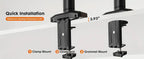 VGSOLID GC45 Premium Gas Spring Monitor Arm – 27"–45" Adjustable Desk Mount, VESA 75x75/100x100, 2–17 kg, Tilt ±45°, 360° Rotation