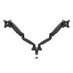 Dual gas-spring monitor arms for 17″–32″ (two monitors) | 2–9 kg/monitor, VESA 75×75, 100×100