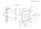 VGSOLID 223 – Long Arm Full Motion TV Wall Mount for 23″–43″ Screens
